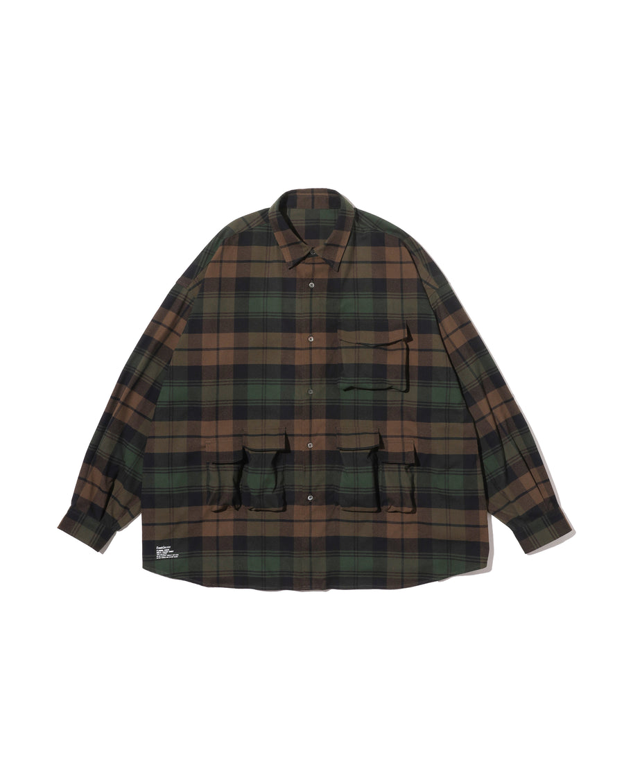 FLANNEL CHECK MULTI  POCKET SHIRT