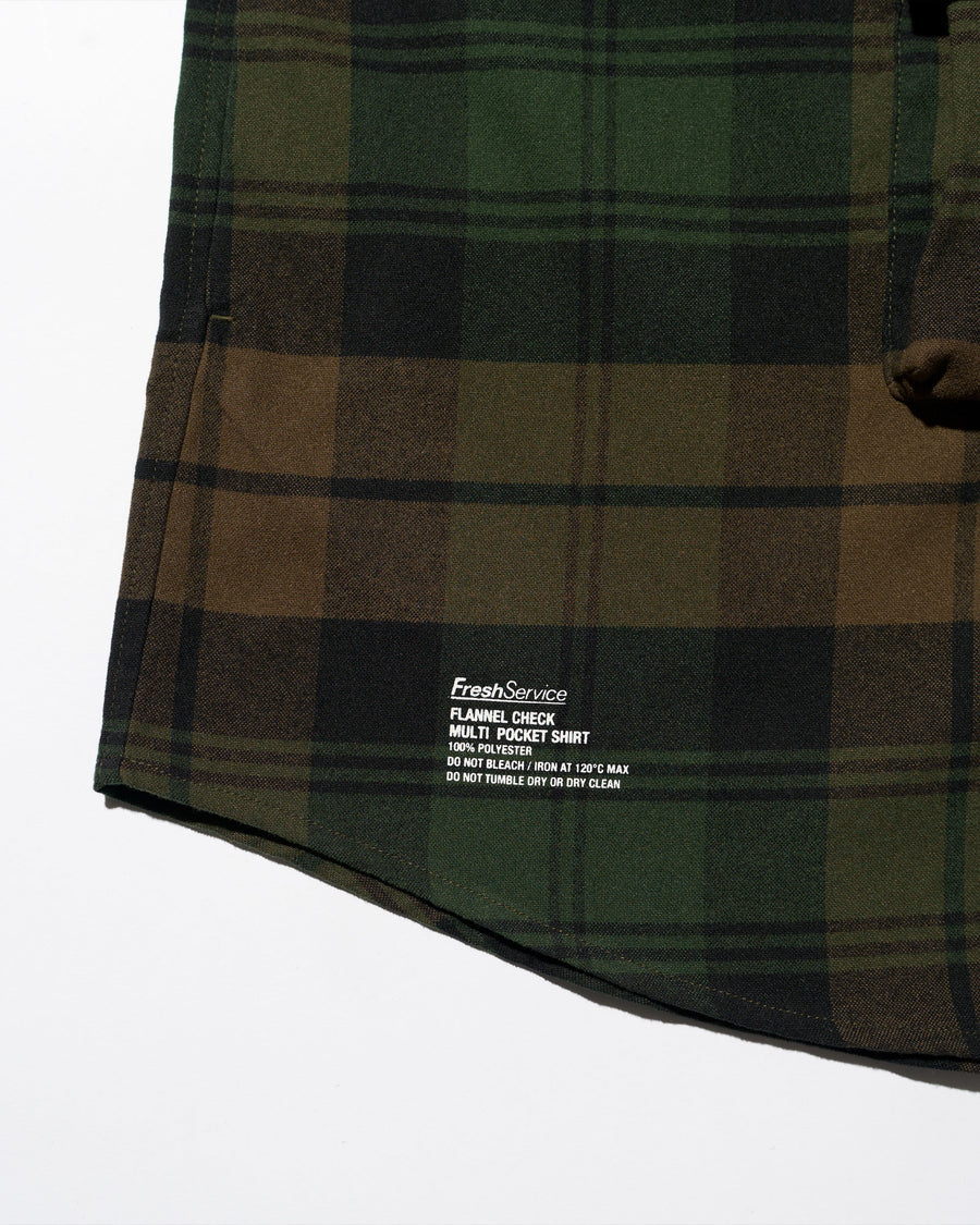 FLANNEL CHECK MULTI  POCKET SHIRT