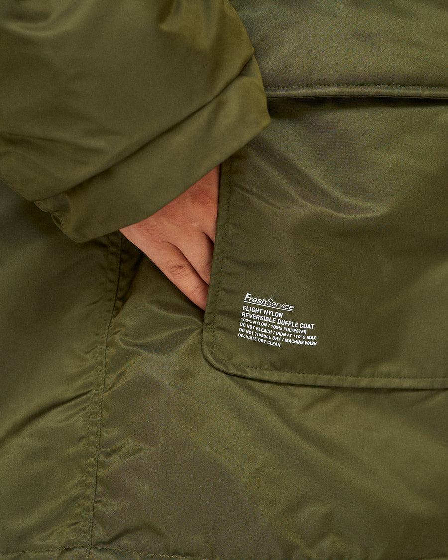 FLIGHT NYLON REVERSIBLE DUFFLE COAT