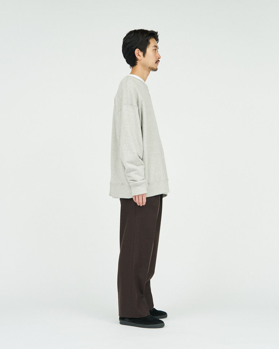 WOOL FRANNEL DRAPE 2-TUCK STRAIGHT SLACKS