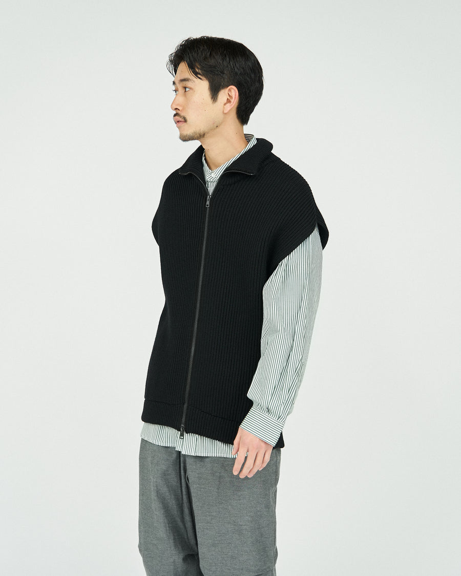 HYPER BIG HAND FRAMED DRIVERS ZIP KNIT VEST