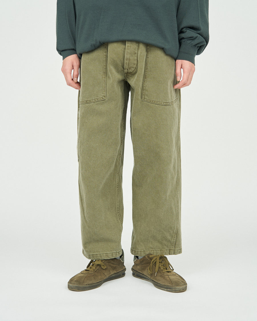 USED WASHED HEAVY PIMA TWILL FRENCH AIR FORCE MECHANIC PANTS