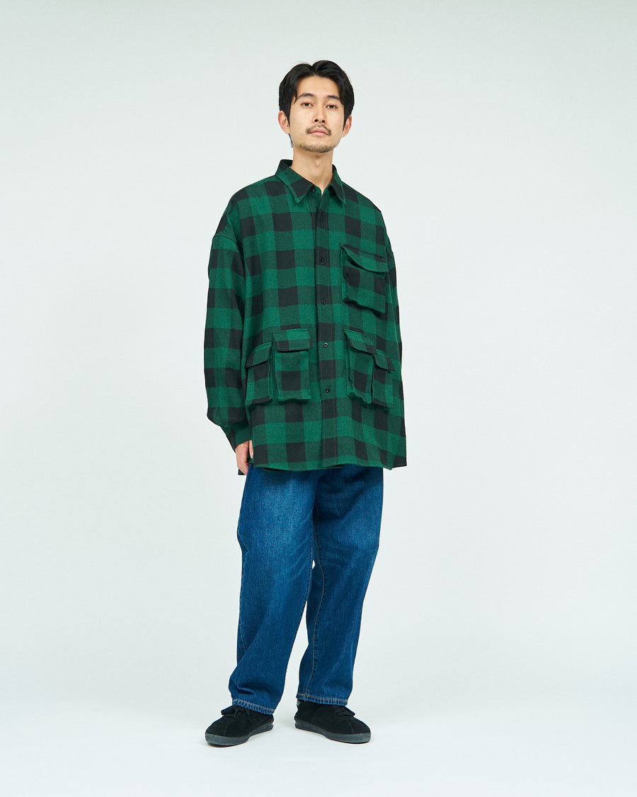 BUFFALO CHECK MULTI POCKET SHIRT