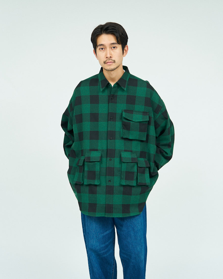 BUFFALO CHECK MULTI POCKET SHIRT