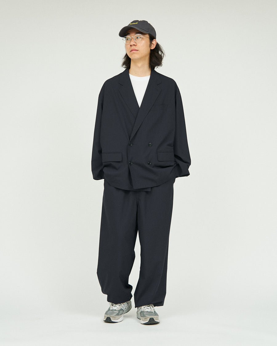 WOOLY CLOTH WIDE TROUSERS