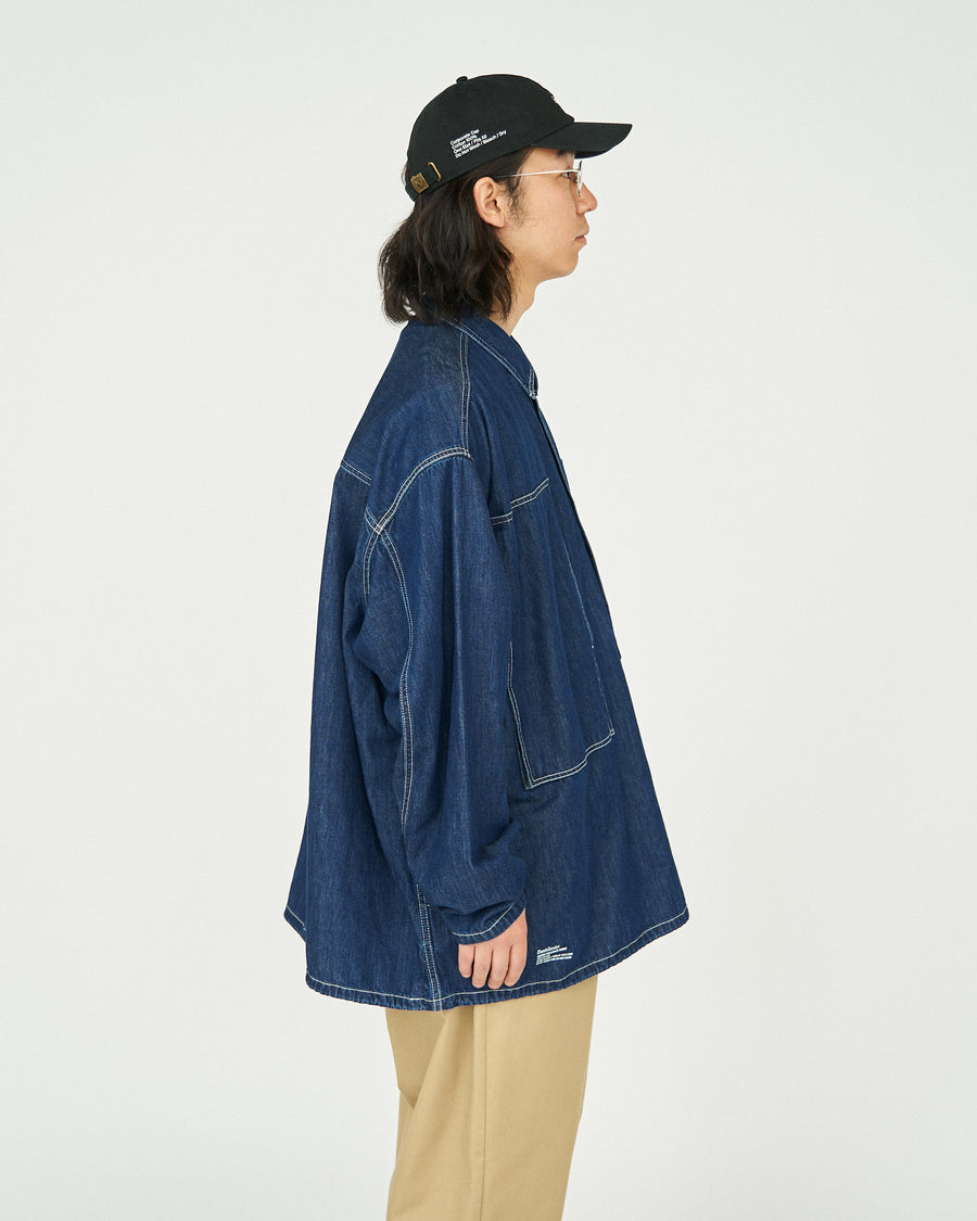 DENIM PULLOVER SHIRT(ONE WASH)