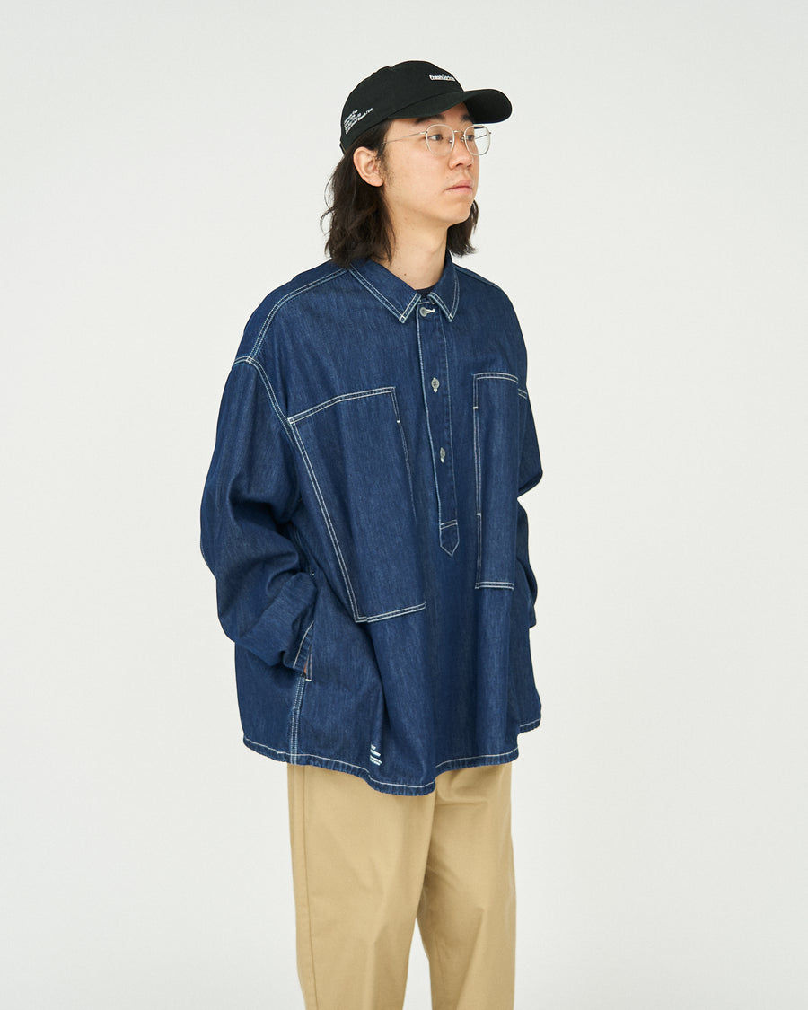 DENIM PULLOVER SHIRT(ONE WASH)