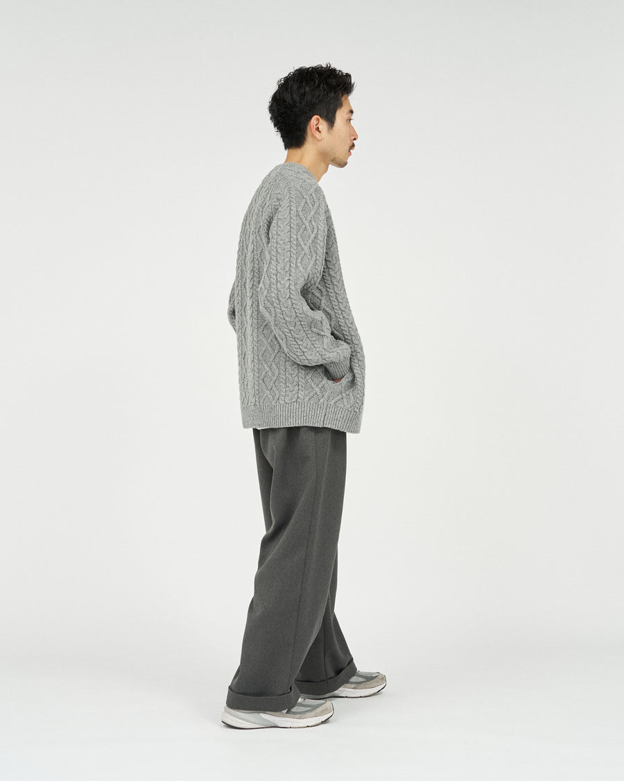SHETLAND WOOL x SOLOTEX® TECH FISHERMAN SWEATER