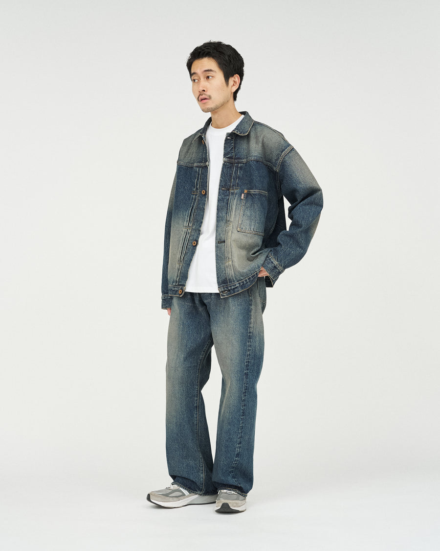 CLASSIC HEAVY KIBATA SHUTTLE HYPER BIG WWII ”1ST” DENIM JACKET
