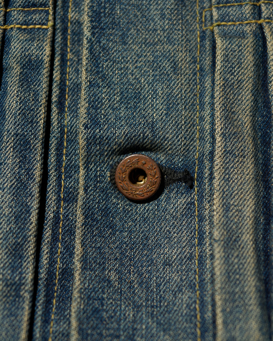 CLASSIC HEAVY KIBATA SHUTTLE HYPER BIG WWII ”1ST” DENIM JACKET