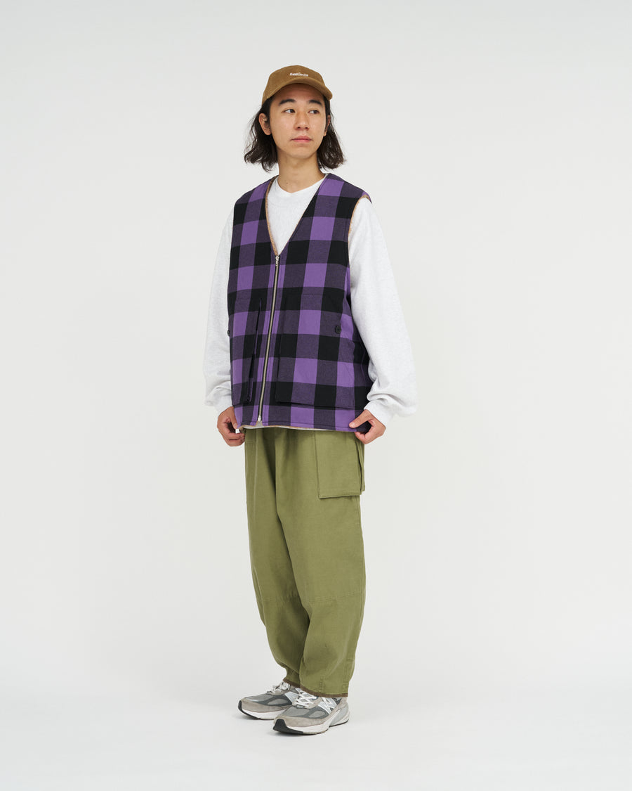 FLANNEL CHECK REVERSIBLE VEST