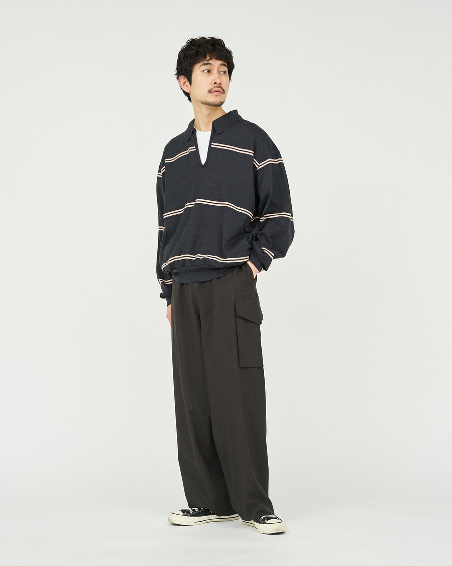 Washed Wool Voile Side Seamless 4P Pants