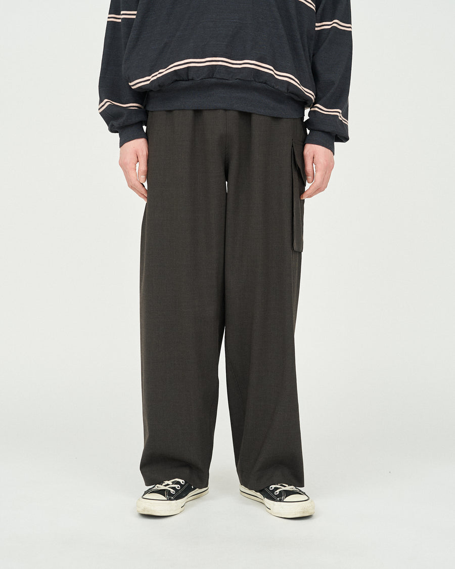 Washed Wool Voile Side Seamless 4P Pants