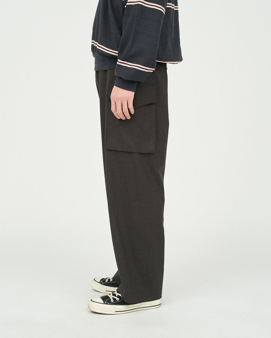 Washed Wool Voile Side Seamless 4P Pants