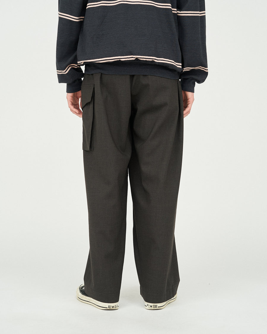 Washed Wool Voile Side Seamless 4P Pants