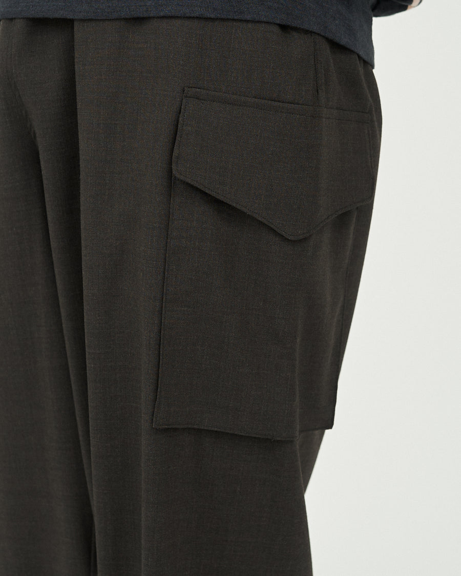 Washed Wool Voile Side Seamless 4P Pants