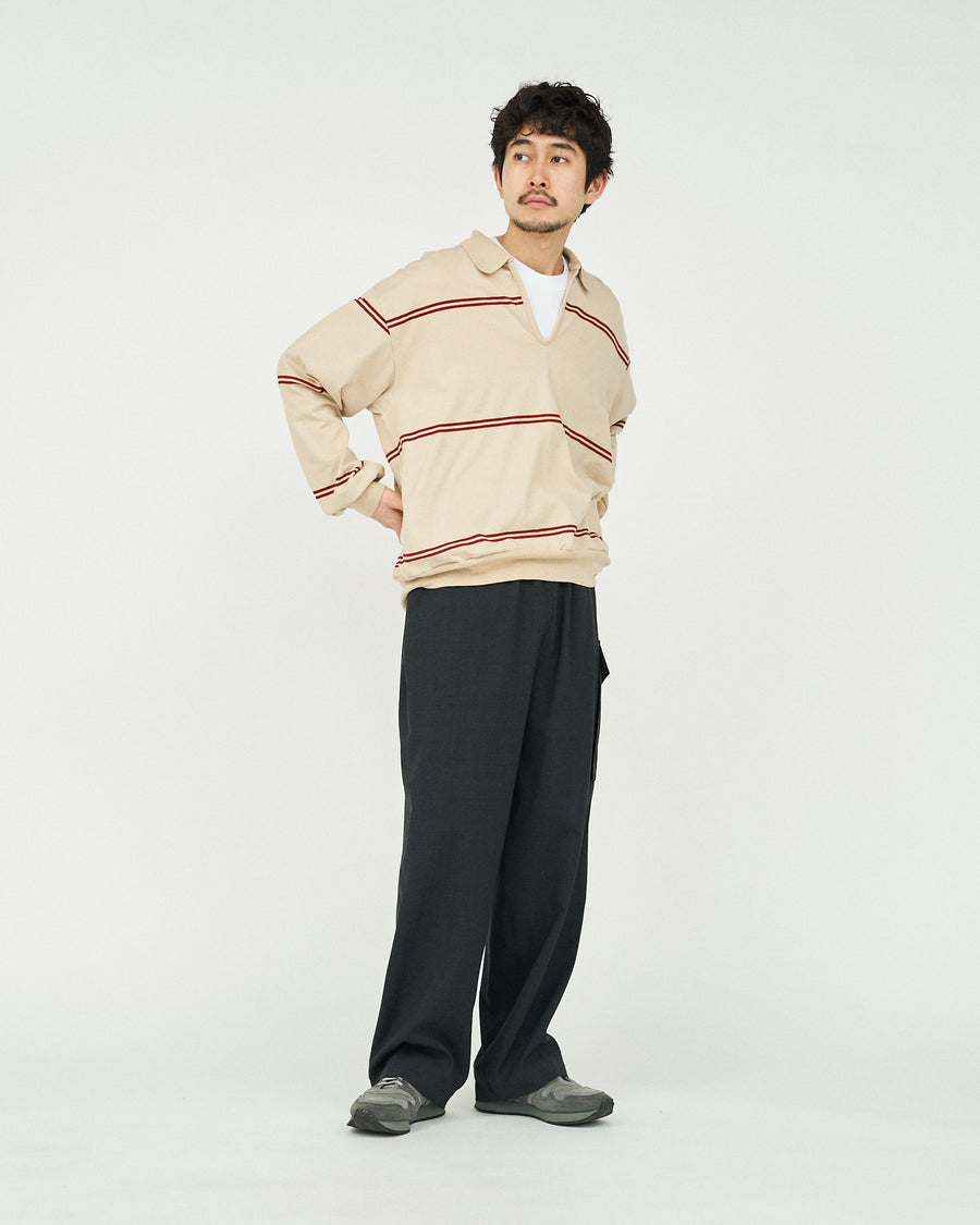 Washed Wool Voile Side Seamless 4P Pants