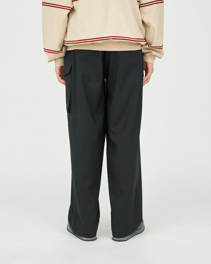 Washed Wool Voile Side Seamless 4P Pants