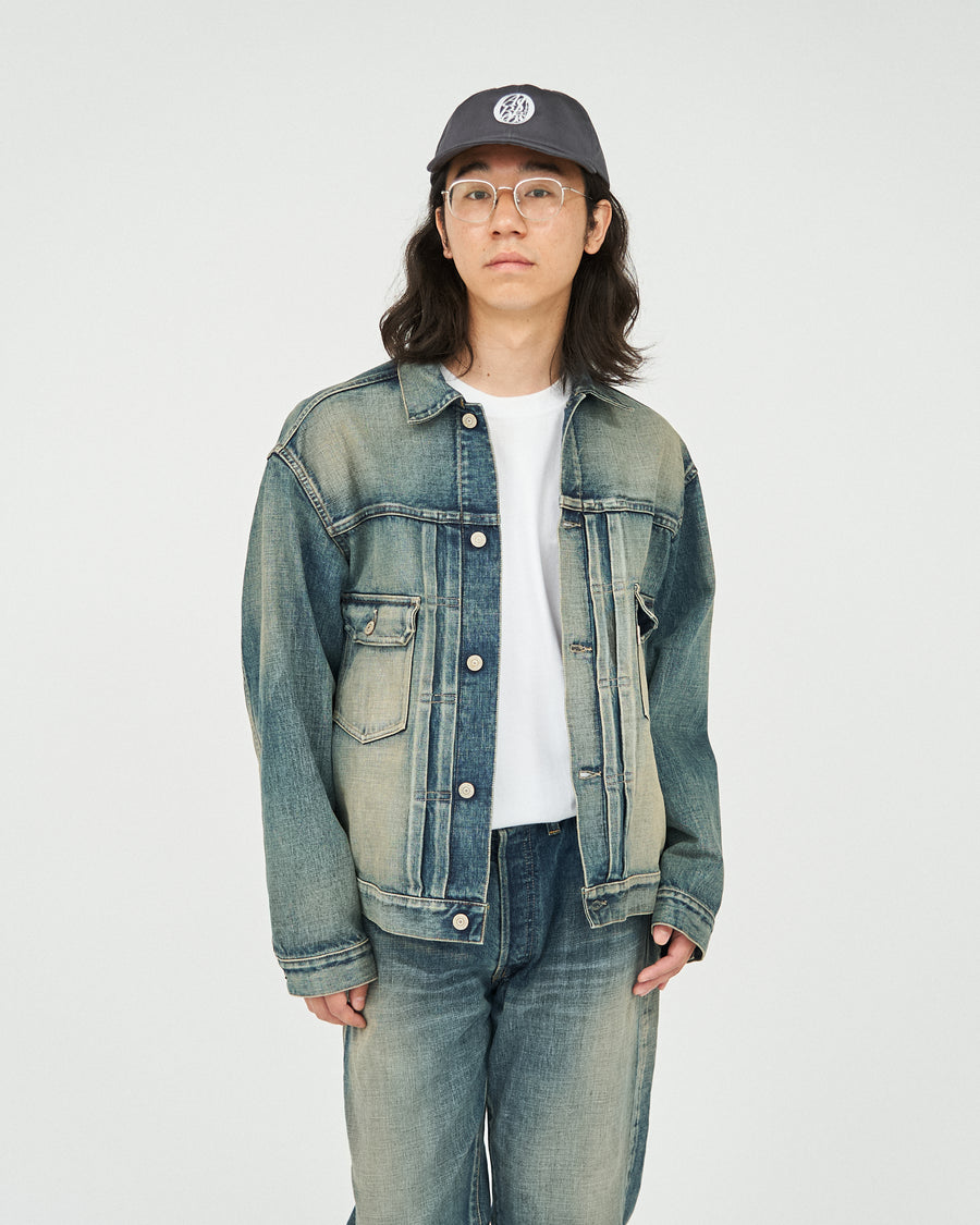 HYPER BIG CLASSIC VINTAGE ”2ND” SHUTTLE DENIM SIDE PANEL JACKET