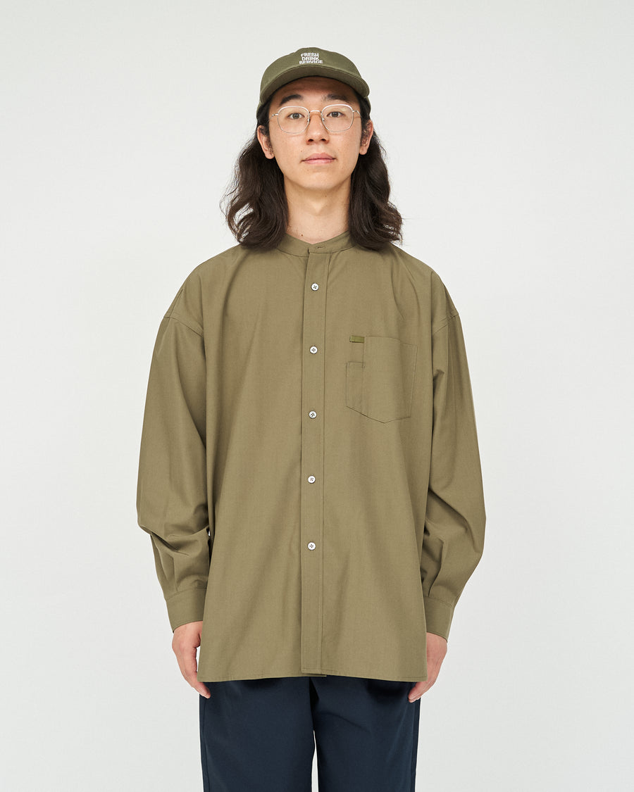 SERVICE WORK BAND COLLAR SHIRT
