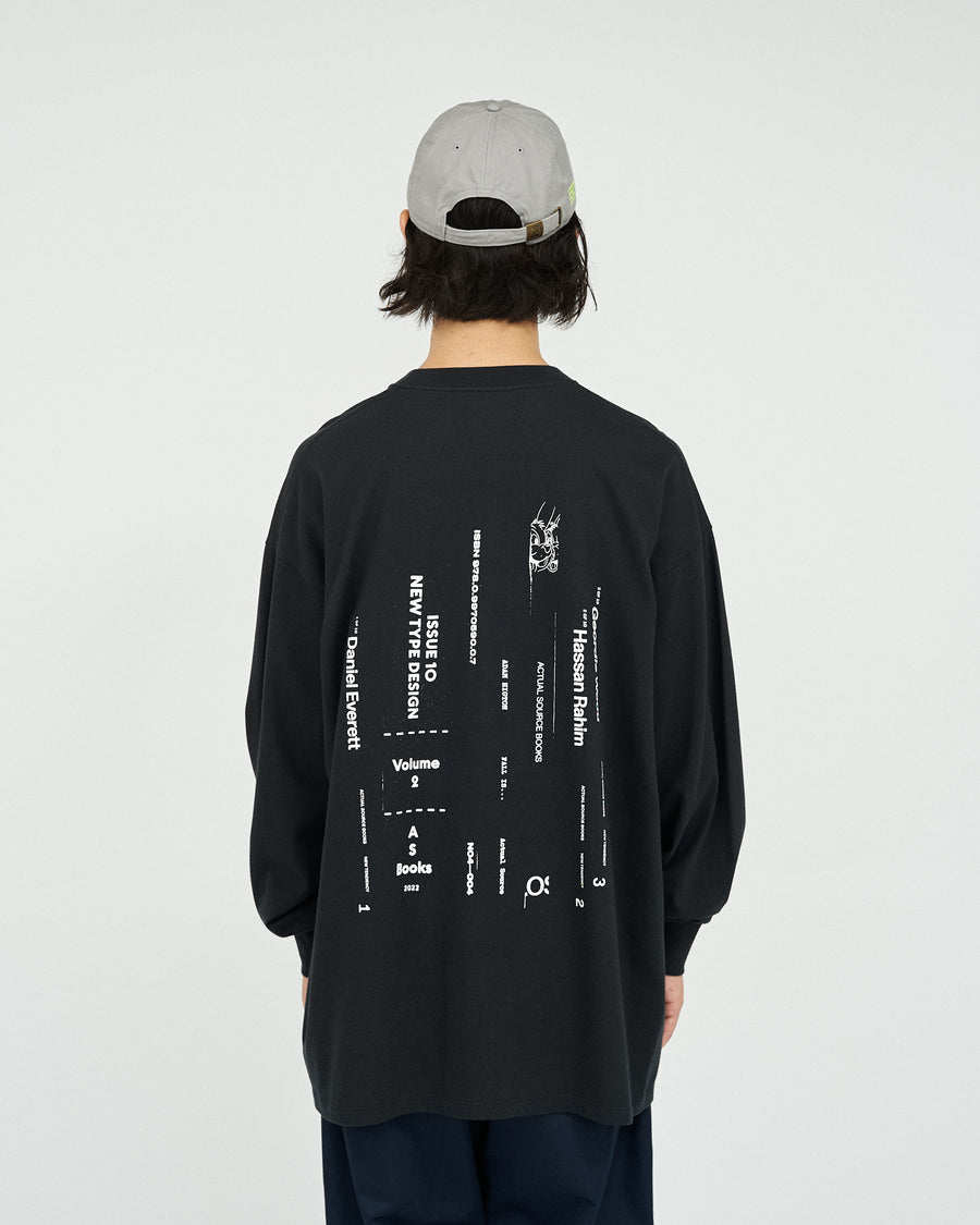 AS×FS CORPORATE L/S TEE “BOOK STACK”