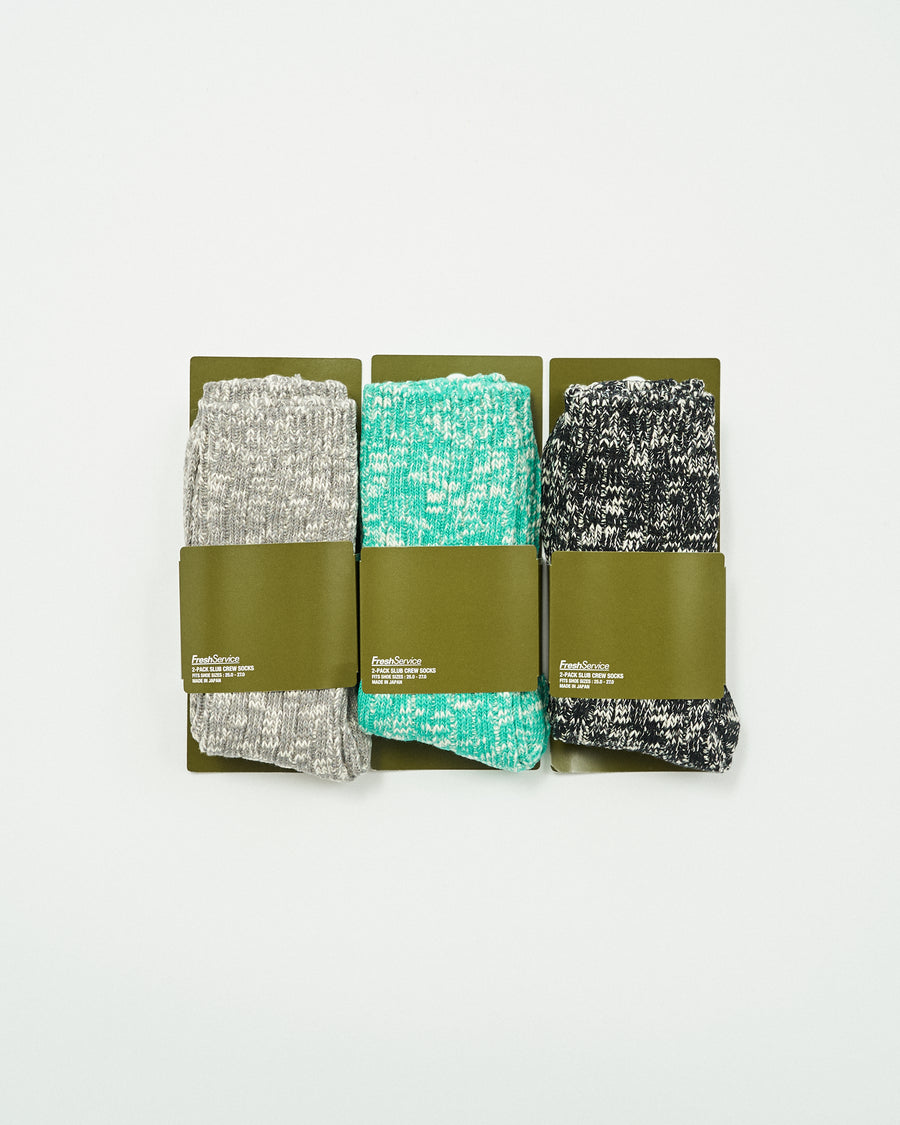 2-PACK SLUB CREW SOCKS