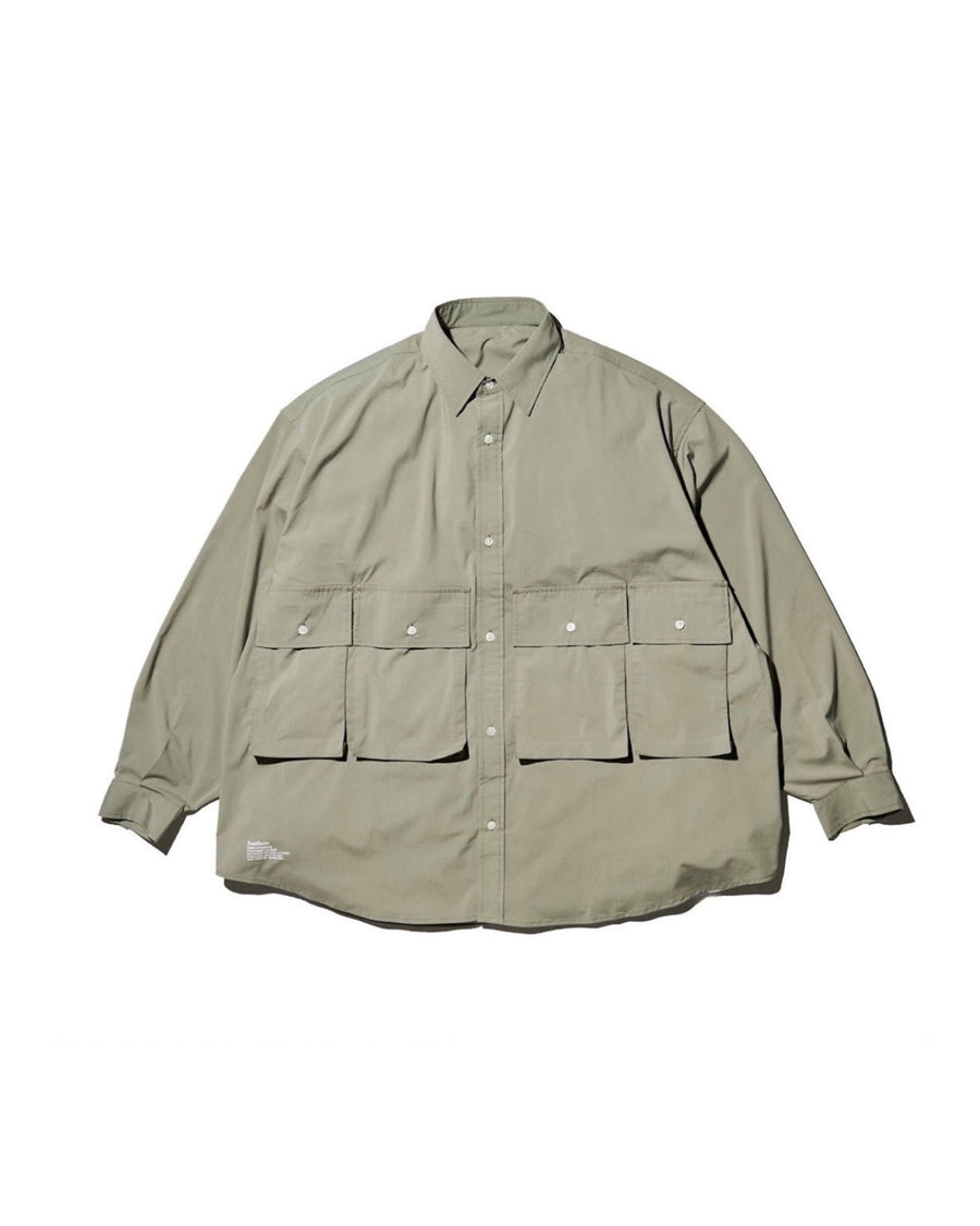 MICRO TYPEWRITER FLAP POCKET L/S SHIRT