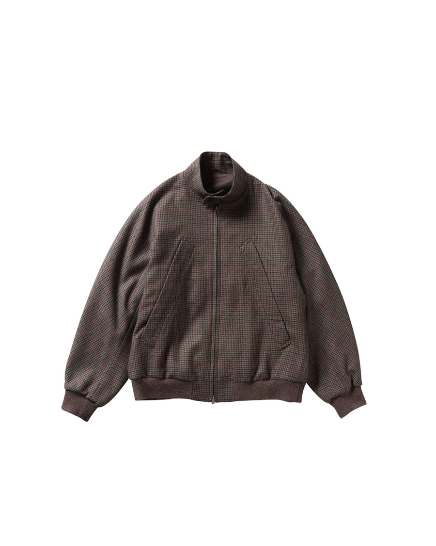 Classic Houndstooth Harrington Jacket